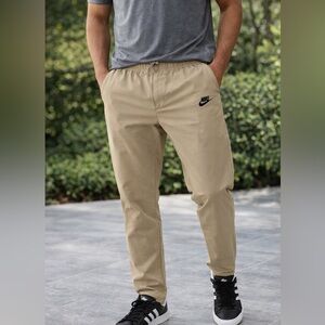 Nike Performance Tan Travel Golf Hiking Pants Elastic Waist Men’s S